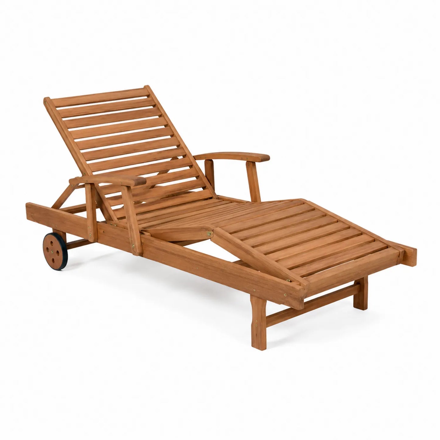 Sdraio Prendisole in Legno con Ruote