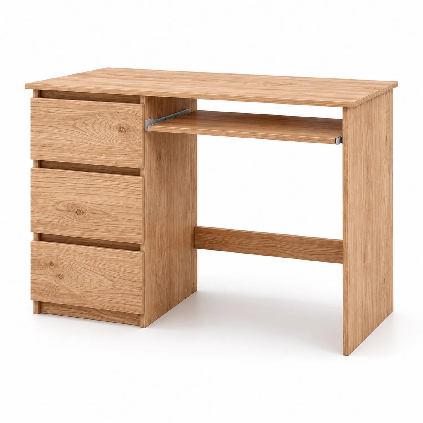 Scrivania con 3 Cassetti in Legno di Rovere