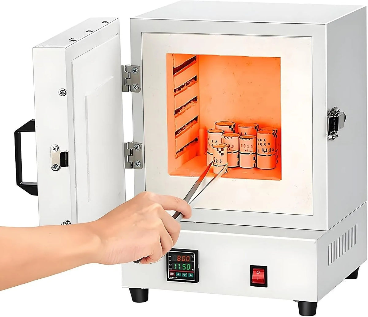 Forno elettrico, 2000 W, industriale, Smaltatura di Ceramiche, 2102 °f, Controllo Digitale per Fusione di Metalli, Trattamenti Termici E Riscaldamento