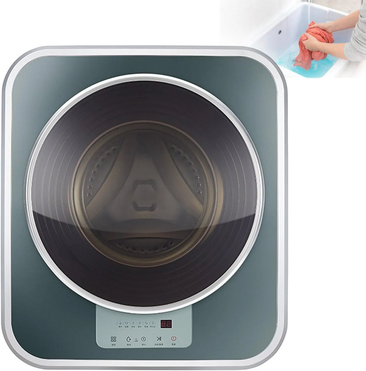 Lavatrice, 3 kg, montaggio a parete, forma quadrata, capacità di lavaggio 3 kg