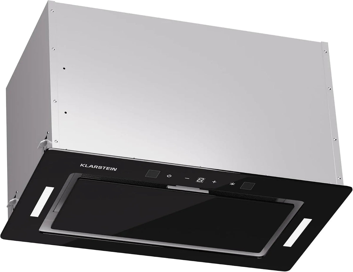 Klarstein Cappa aspirante, 466 m3/h, cappa da cucina, illuminazione LED, da incasso, timer, Incasso con Flusso d'Aria 466m3, Filtrante
