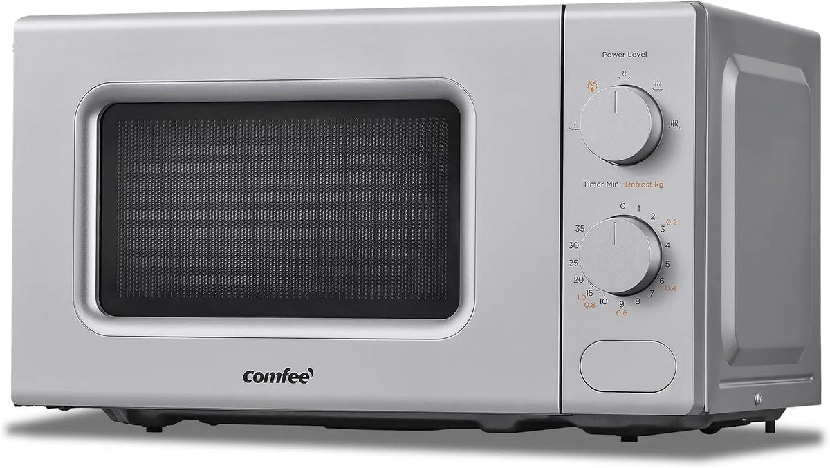 Forno a microonde Compatto-CM-M202CC, 20 L, 700 W, timer, scongelamento, congelamento rapido, grigio, 5 Livelli di Potenza, 20 Litri