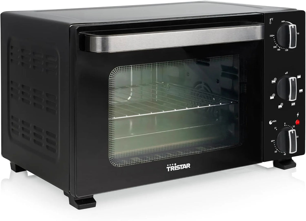Forno elettrico OV-3652, 20 L, 800 W, 90 a 230 °C, timer, 2 zone di temperatura, Compatto per grigliare e cuocere al forno con temperatura 90-230°C