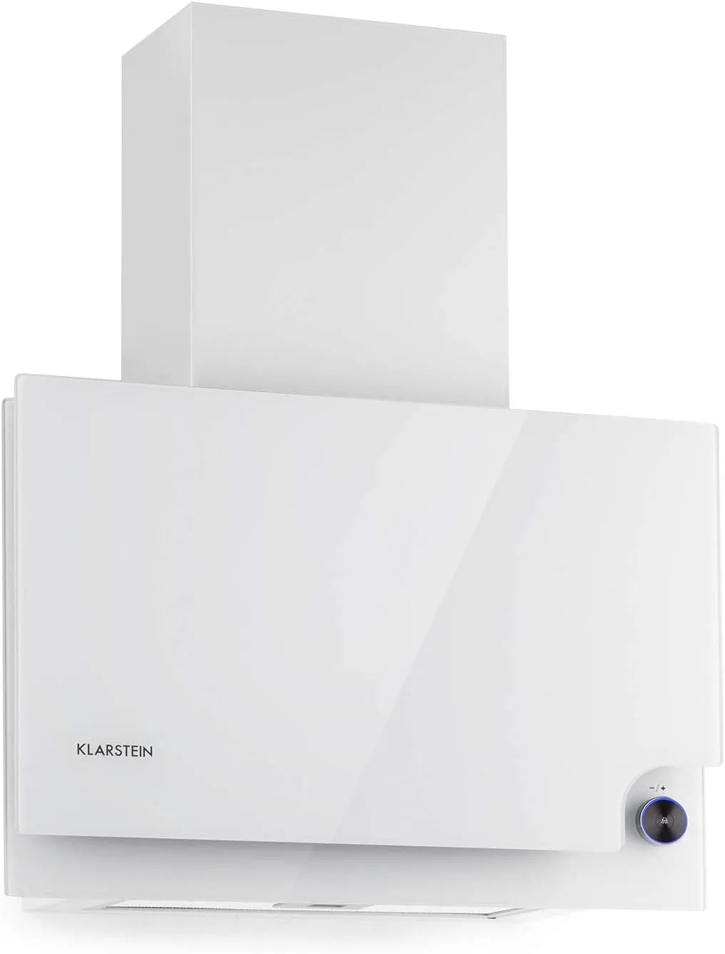 Klarstein Cappa aspirante, 60 x 47 x 23, 5 cm, 123 W, 586 m3/h, cappa da cucina, illuminazione LED, touch, 3 livelli, bianco, Cappa a testa libera