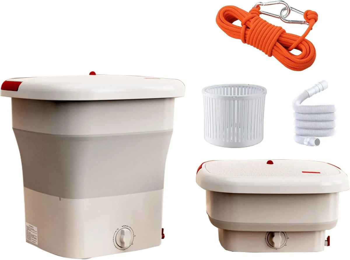 Lavatrice, 12 L, portatile, Color: Beige, Disinfezione con Ozono, Piccoli Elettrodomestici Semiautomatici Ad Alta capacità da 12 Litri