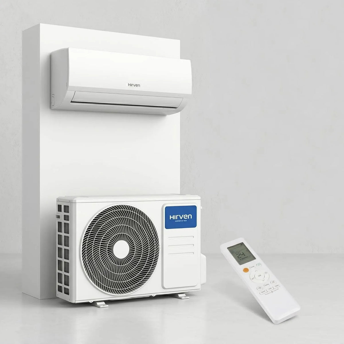Condizionatore R32 220-240V, 240 V, Wi-Fi, Inverter, 9000, BTU, Hirven Handy Easy Plus Climatizzatore Monosplit Inverter