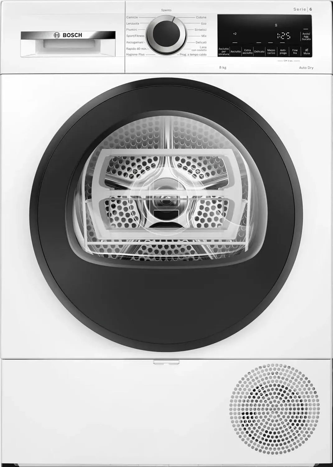 Asciugatrice WQG233D1II, 8 kg, classe energetica E, con pompa di calore