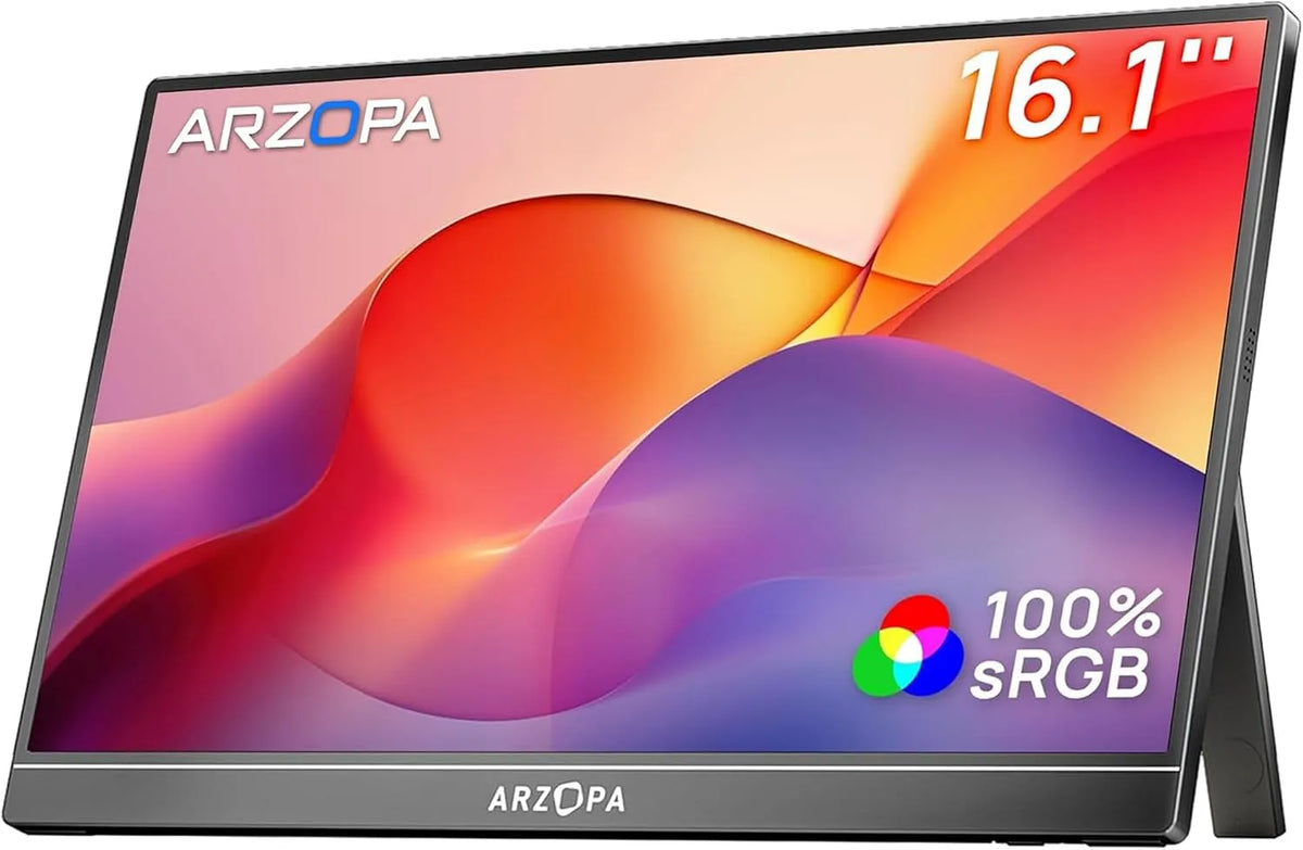 Monitor, 16, 1 pollici, ARZOPA, portatile, pannello IPS, 1' IPS 100% sRGB