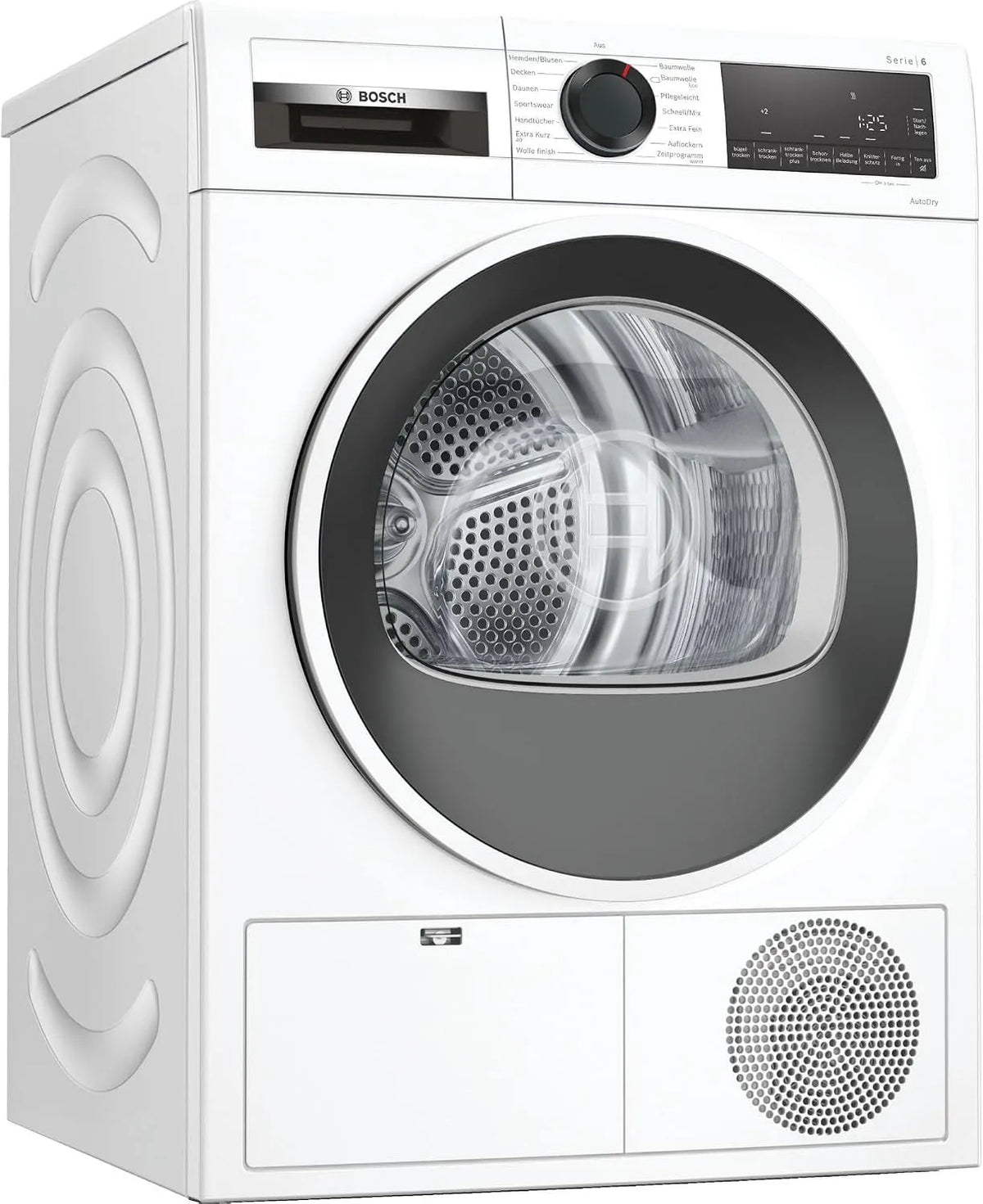 Bosch serie 6 WQG241000 Asciugatrice, 9 kg, bianco, 259 kWh, anno, per auto Dry, design anti-vibrazione, sistema di asciugatura sensibile