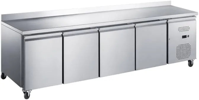 Prodotto 553L, Générique Carrello refrigerato negativo a 4 porte 700 mm con backsplash, Inox, -18, -22°C