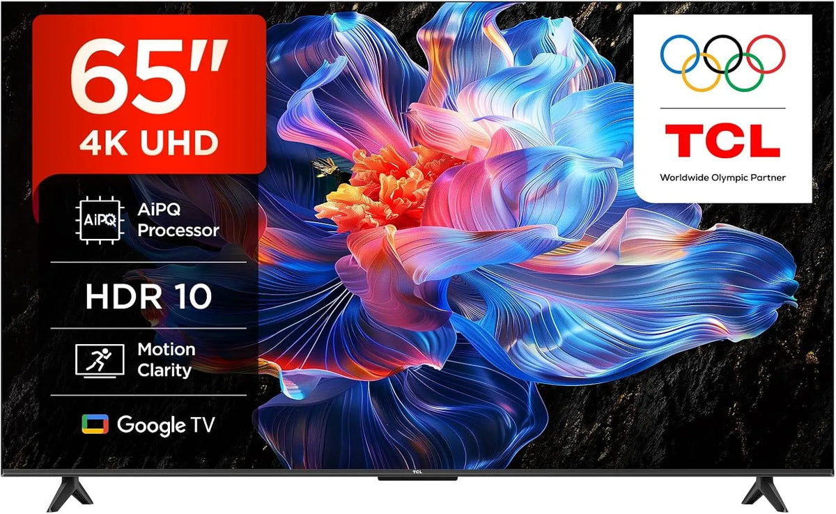 Google 65V6C Smart TV, 65 pollici, televisore, 4K UHD, HDR, audio Dolby, TCL, Google TV con Dolby Audio
