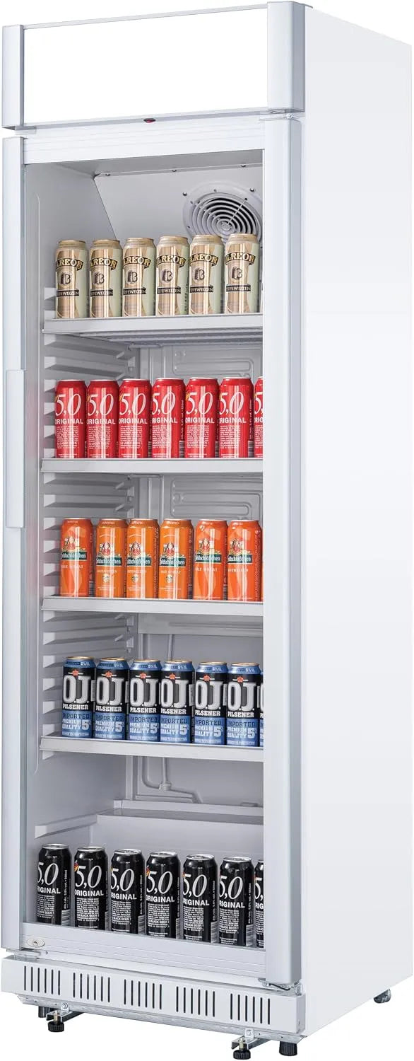 Frigorifero, 347 L, 180 W, vetro, acciaio inox, bianco, illuminazione a LED, 4 ripiani regolabili, alluminio