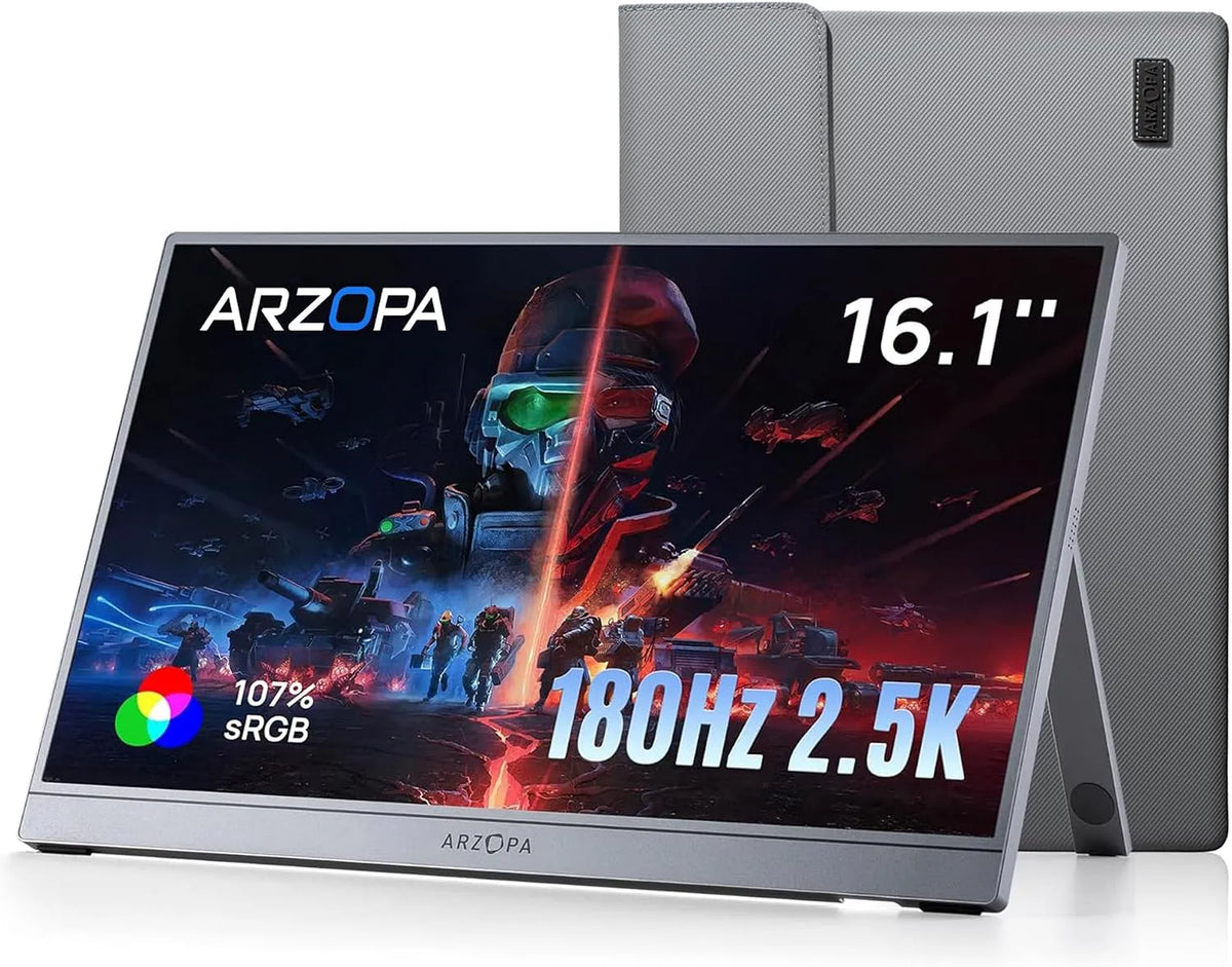 Monitor, 16.1 pollici, 180 Hz, ARZOPA, portatile, 5K QHD 180Hz