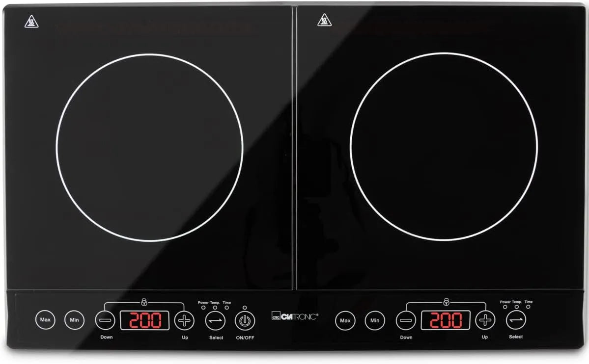 10 livelli di temperatura, DKI ad induzione doppia portatile, 3500 W, Clatronic 3609-Piastra