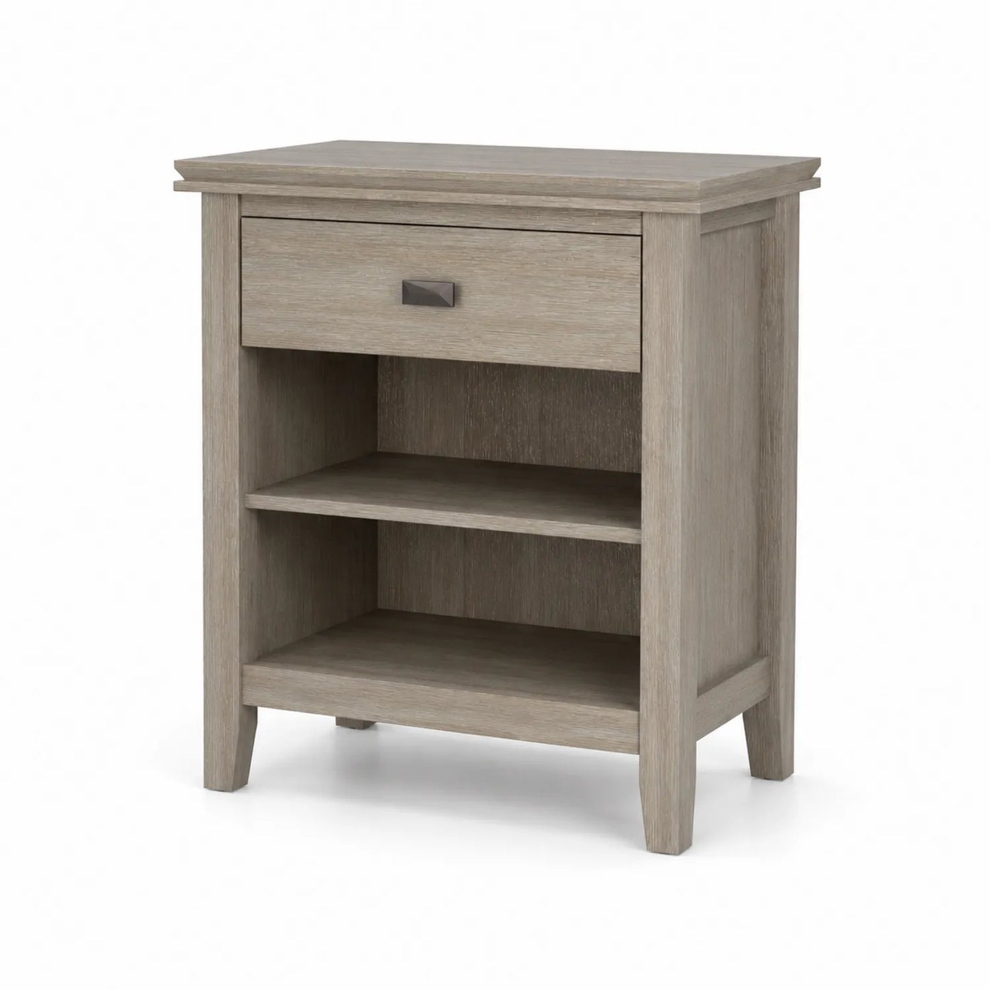 Comodino in legno con cassetto e ripiani 60x40x75 cm