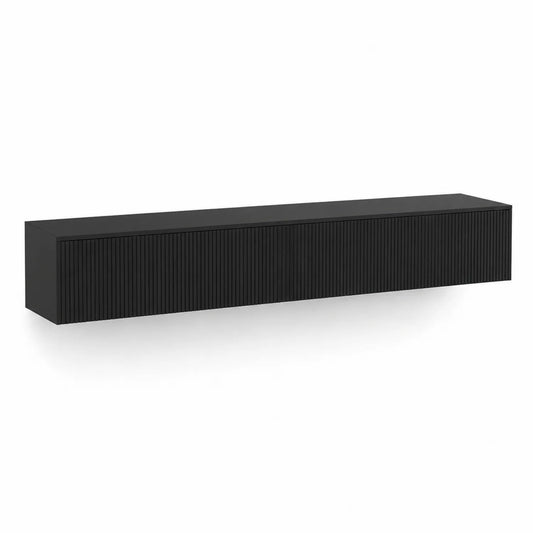 Mobile TV sospeso in MDF Nero 180x40x35 cm