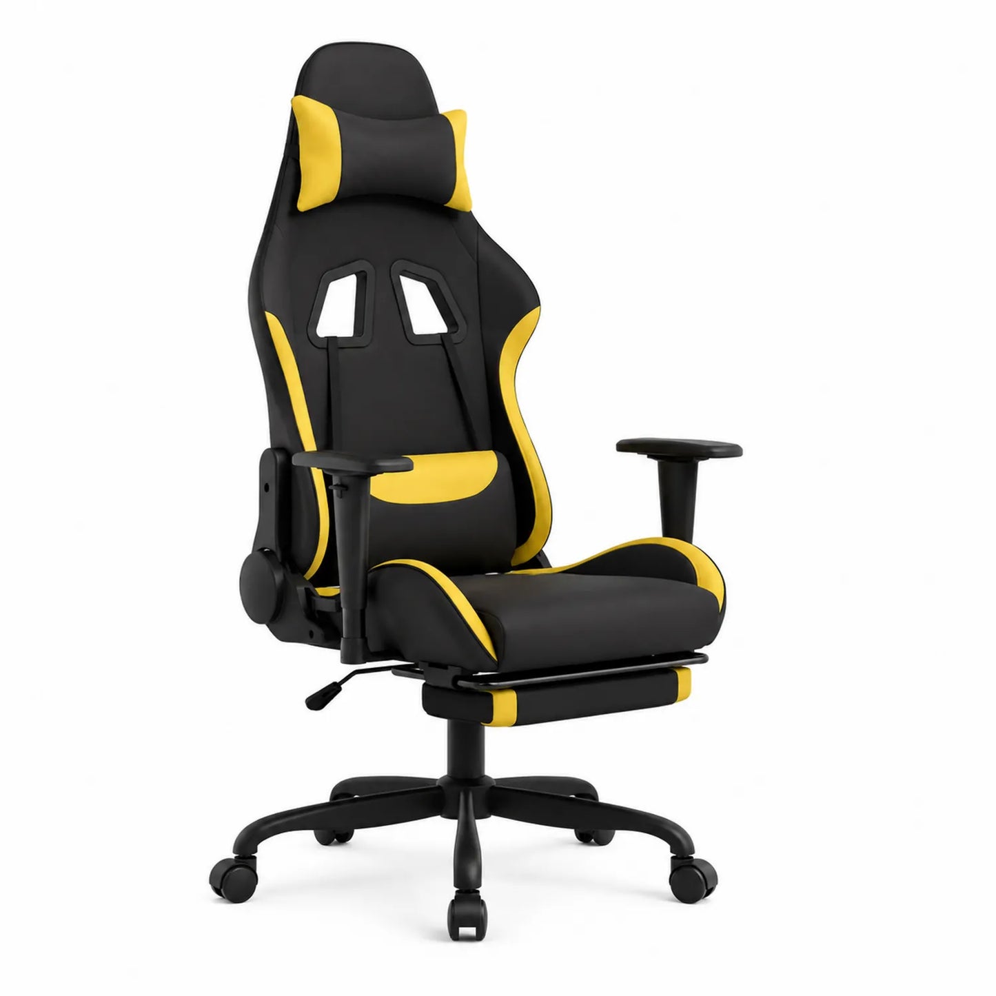Sedia Gaming in Pelle PU Nero/Giallo
