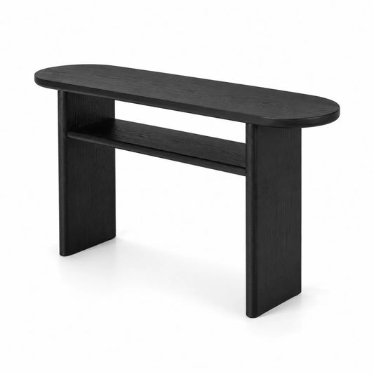Tavolo consolle legno massello nero