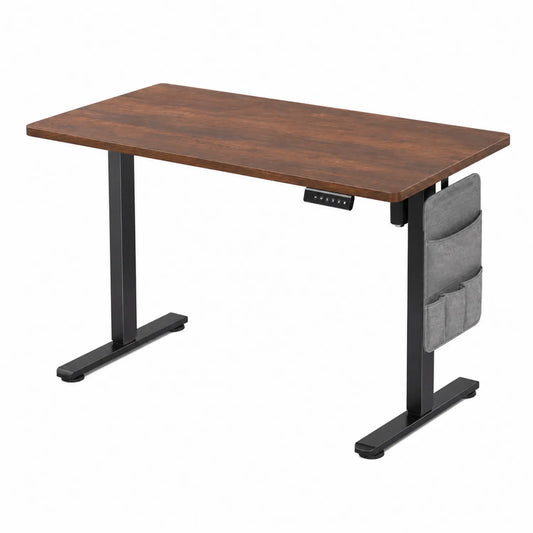 Scrivania in legno e acciaio con altezza regolabile 120x60 cm