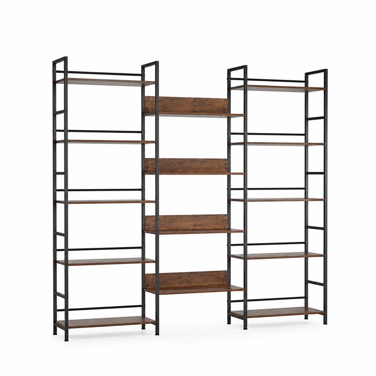 Scaffalatura modulare in metallo e legno 220x180x35cm