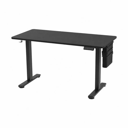 Scrivania regolabile in altezza 120x60 cm nero in legno e metallo