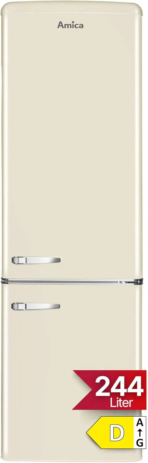 Amica Congelatore, 244 L, vano congelatore, freezer verticale, altezza 181 cm, larghezza 55 cm, Amica KGCR 387 101 B Retro frigorifero con congelatore