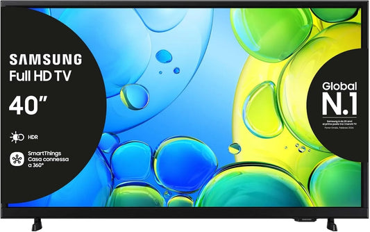 Samsung UE40F6000FUXZT Smart TV, televisore, HDR, Full HD, OTS Lite & Adaptive Sound, SlimLook Design, Smart Experience, 2025, Hyper Real Processor