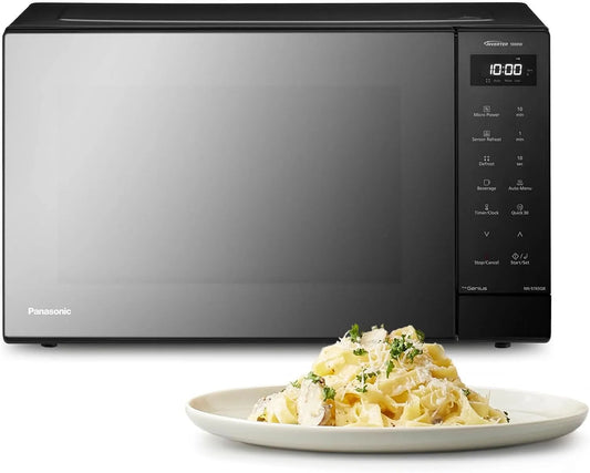 Panasonic NN-ST65QBEPG Forno a microonde, 32 L, 20 programmi, touch, Inverter, nero, Funzione Quick 30, 1000 Watt Potenza, Tecnologia Genius Sensor