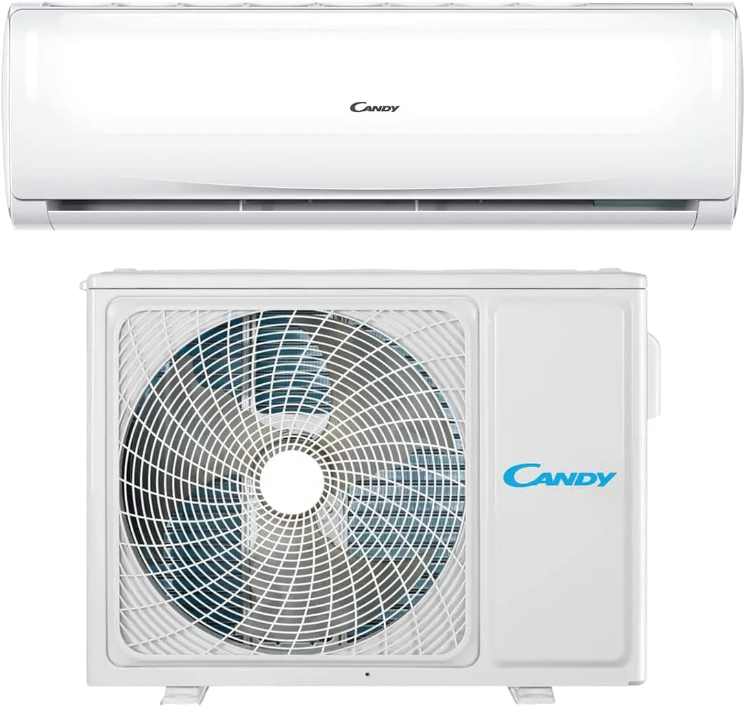 Candy Condizionatore, Self-Clean e Controllo da Remoto con App, 20 dBA, Climatizzatore Monosplit con Unità Esterna e Interna 12000 Btu, con Pompa di