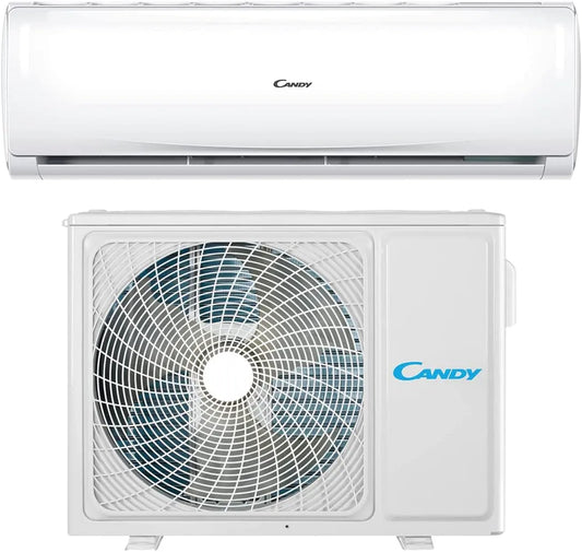 Candy Condizionatore, Self-Clean e Controllo da Remoto con App, 20 dBA, Climatizzatore Monosplit con Unità Esterna e Interna 12000 Btu, con Pompa di