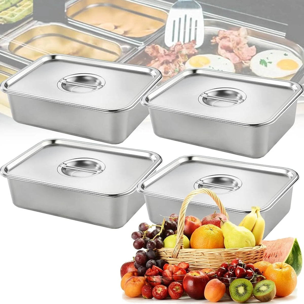 Forno elettrico, 13 L, vapore, acciaio inox, Set Di 4 Teglie, Teglia Da Forno In Acciaio Inossidabile, Teglia Da Tavolo Anti-inceppamento, Color: