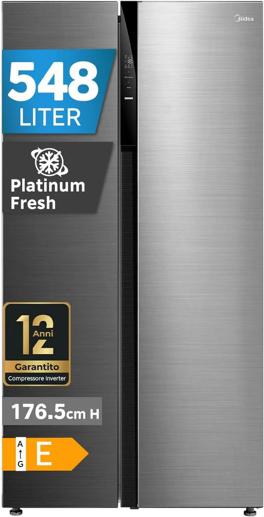 Frigorifero, 548 L, Midea MERS530FGE46EU, No Frost, Midea 548L Side by Side Frigorifero