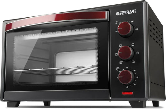 Forno elettrico G10231, 30 L, 1600 W, timer, nero, Nero-Rosso, G3 Ferrari G10231 Forno Elettrico Ventilato 30 L