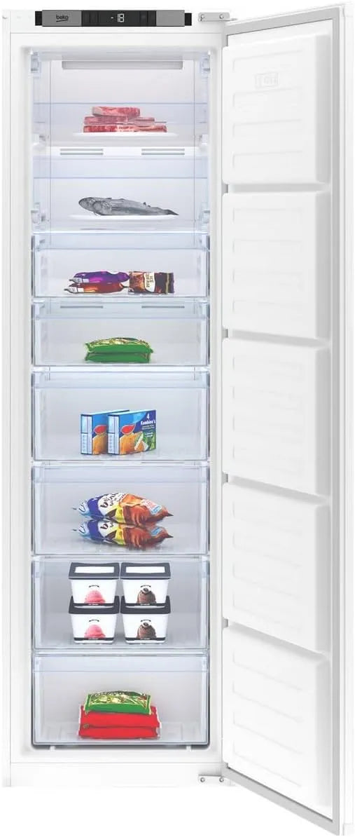 Beko BFNA247E40SN Congelatore, 220 L, freezer verticale, bianco, Congélateur armoire intégrable BEKO BFNA247E40SN - 220L - Blanc