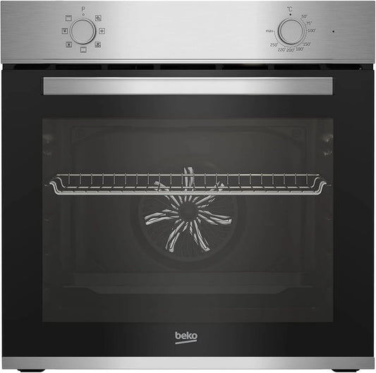Beko BBIE12000X Forno elettrico, 59, 5 x 59, 4 x 56, 7 cm, 66 L, 6 programmi, da incasso, acciaio inox, 6 funzioni di cottura, altezza x larghezza x