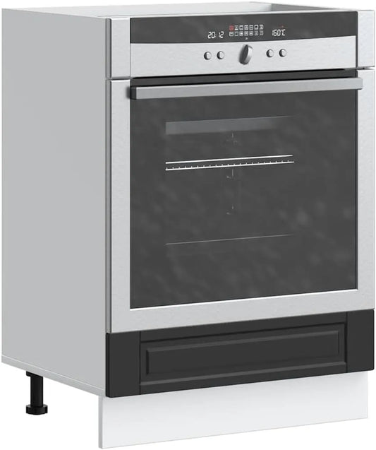 Forno a microonde, nero, con vano portaoggetti e piedini regolabili, adatto come mobiletto per forno e microonde, facile da pulire