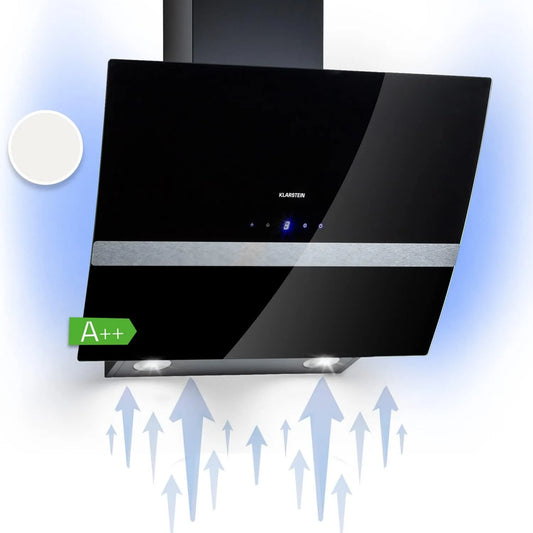 Klarstein Cappa aspirante, 60 cm, 591 m3/h, classe energetica A, cappa da cucina, illuminazione LED, esterno, Flusso d'Aria 591m3, Con Filtro per in