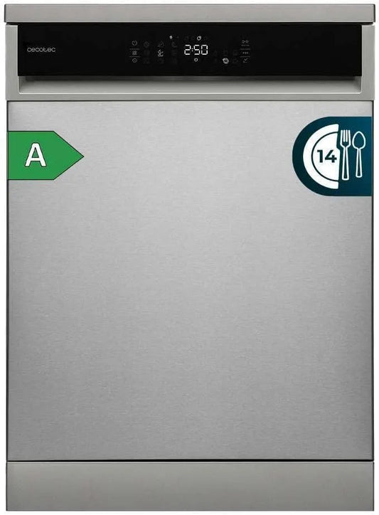 Cecotec Bolero Aguazero 6800 Lavastoviglie, 60cm, 8 programmi, Inverter, vapore, acciaio inox, 14 Coperti, Basso Consumo, Lavaggio Automatico