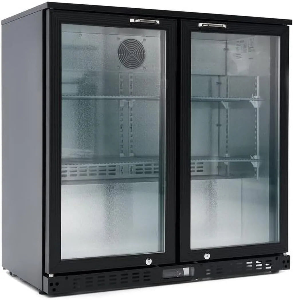 Frigorifero, 208 L, vetro, nero, ECO 230, GastroHero Frigorifero posteriore bar nero - 208 l - porta in vetro - freddo ventilato - ECO 230