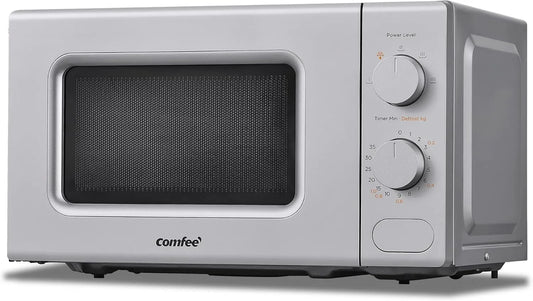 Forno a microonde Compatto-CM-M202CC, 20 L, 700 W, timer, scongelamento, congelamento rapido, grigio, 5 Livelli di Potenza, 20 Litri