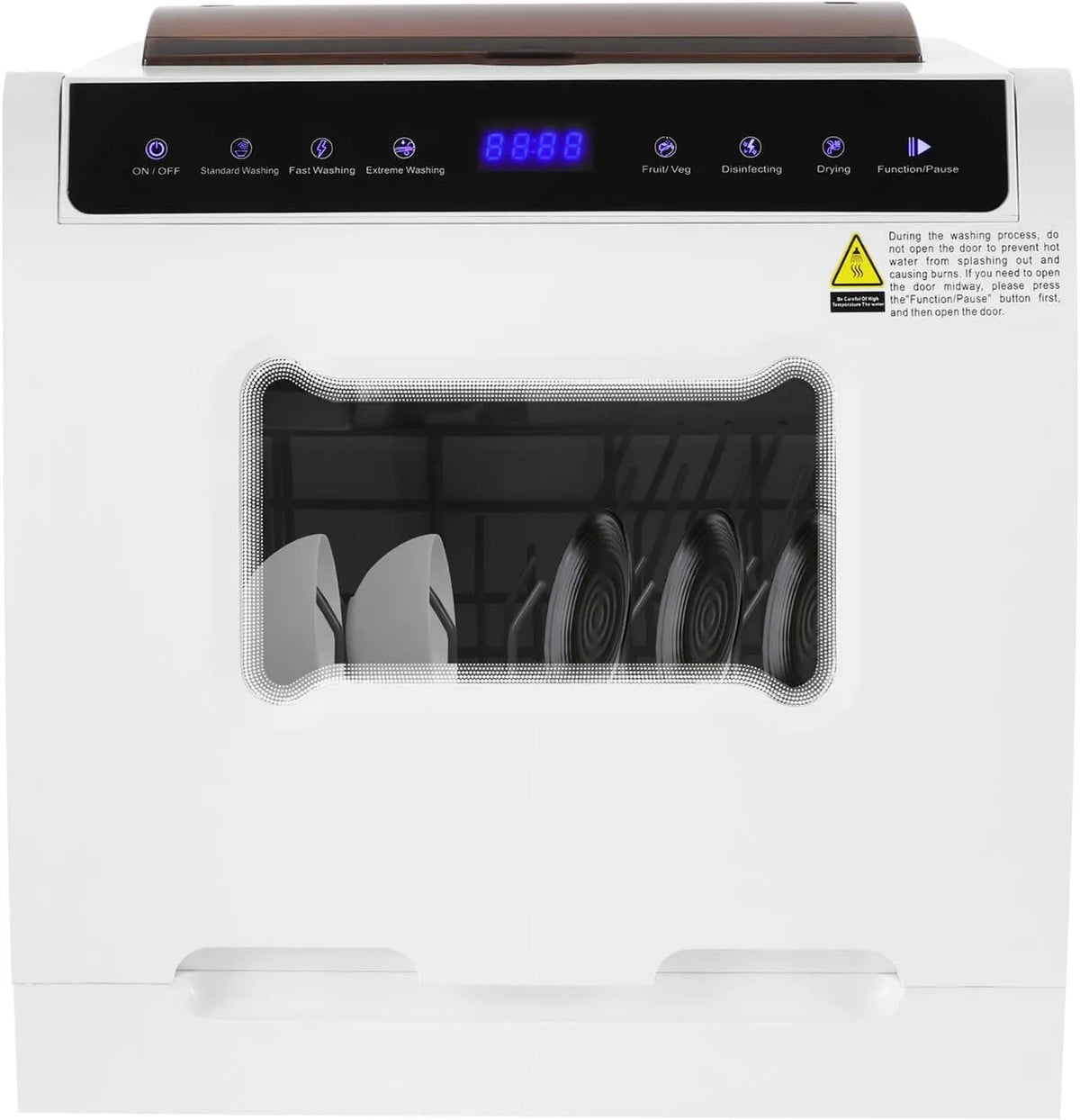 Lavastoviglie 72h, 1100 W, 5 programmi, 52 dB, touch, per appartamento, per 4-6 persone, 72h di conservazione, silenzioso 52dB, pannello di controllo