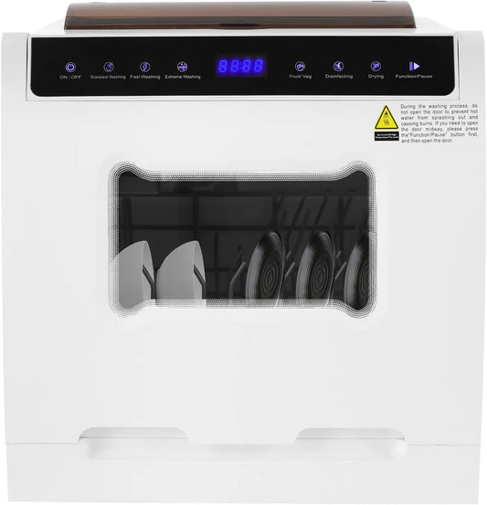 Lavastoviglie 72h, 1100 W, 5 programmi, 52 dB, touch, per appartamento, per 4-6 persone, 72h di conservazione, silenzioso 52dB, pannello di controllo
