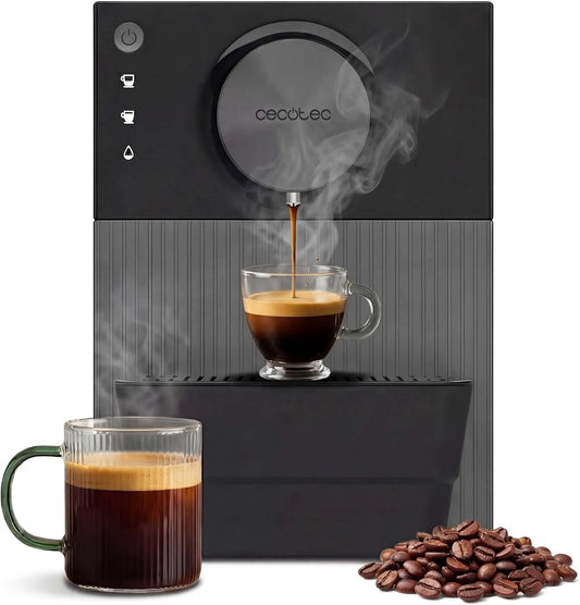 Cecotec 10g Macchina da caffè, 1350 W, touch, 19 Bar, 5 Livelli Macinatura, Cecotec Macchina da Caffè Superautomatica Compatta Cremmaet Cube. 1350W