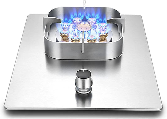 Piano cottura a gas 7.0KW, acciaio inox, fornello a gas, con Protezione Contro i guasti di Fiamma e presina
