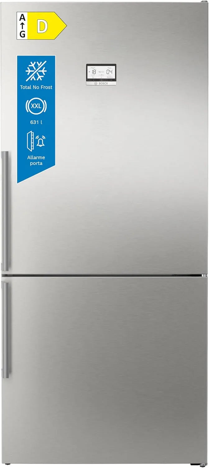 Bosch Serie 6 KGN86AIDR Frigorifero combinato, 186x86 cm, No Frost, acciaio inox, frigo con congelatore