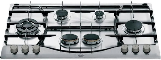 Piano cottura a gas, 90cm, acciaio inox, fornello a gas, Hotpoint Ariston - Piano cottura a gas PHN 962 TS