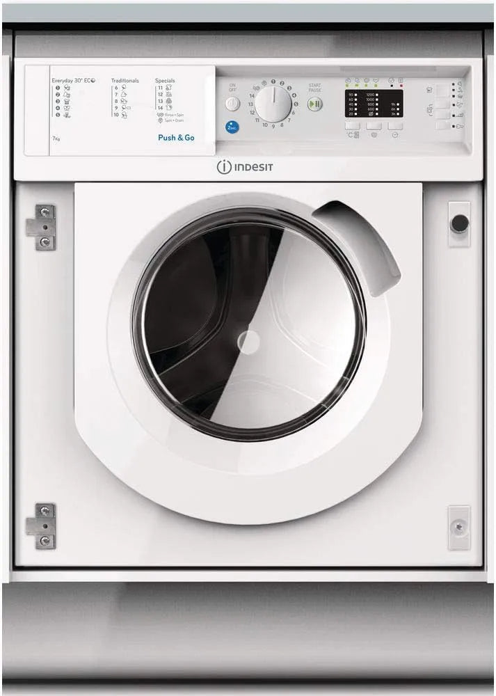 Lavatrice, 7 kg, da incasso, bianco, min A++, Indesit BI WMIL 71252 EU lavatrice Incasso Caricamento frontale Bianco 7 kg 1200 Giri