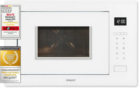 Exquisit EMW25-G-020 Forno a microonde, 60 cm, grill, touch, da incasso, timer, avvio rapido