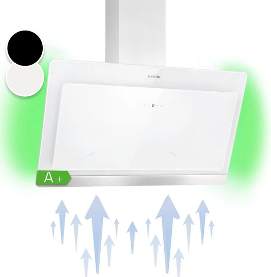 Klarstein Cappa aspirante, 90 cm, 563 m3/h, classe energetica E, cappa da cucina, da incasso, LED RGB, Flusso d'Aria 563m3, Aspirante Filtrante con