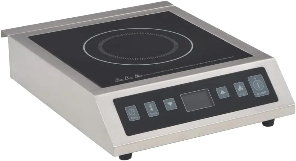 Piano cottura a induzione, 41 x 32, 7 cm, 3500 W, piastra a induzione, touch, timer, acciaio inox, touch screen, mobile per cucina, campeggio